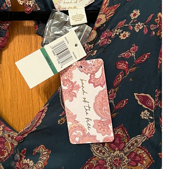 Band of the Free Run the World Pine Paisley Midi Dress Size L - Picture 8 of 9